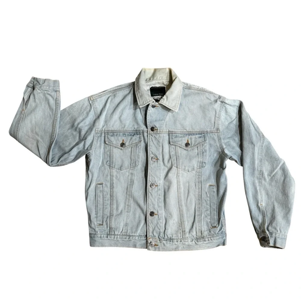 Vintage Workshop Authentic Collection cotton denim jean work jacket button up M.